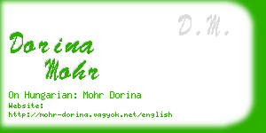 dorina mohr business card